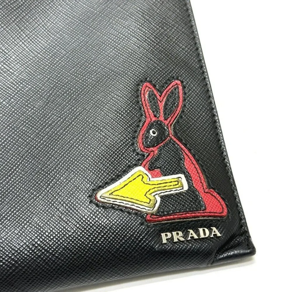 PRADA logo rabbit Bag Clutch bag